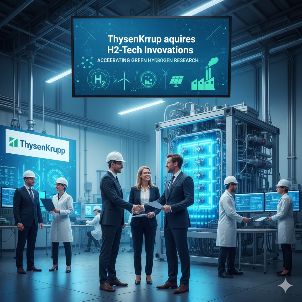 蒂森克虜伯將收購電解技術公司，加速綠氫技術研發