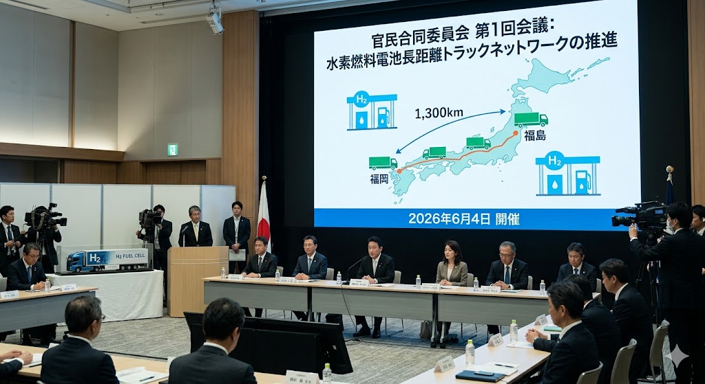 日本產官攜手打造 1,300 公里氫能貨卡運輸網